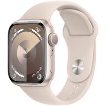 Apple Watch Series 9 de 41MM MR8U3LL/A GPS M/L (Caixa de Aluminio Estelar/Pulseira Esportiva Estelar)