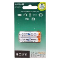 Pilhas Recarregaveis Sony NH-AAA-B2EN / Multi-Use Premium / 900MAH / 2 Pilhas Inclusas AAA