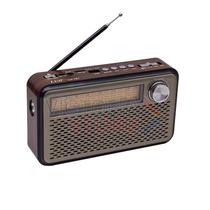 Radio Portatil Luo LU-781 com Bluetooth / USB / FM / TF - Marrom Claro