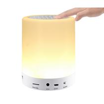 Caixa de Som / Speaker Portatil Touch Lamp CL-671 3W / 5V com Bluetooth / USB - Branco