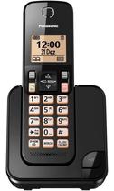 Telefone Panasonic Sem Fio 1.6G KX-TGC350LAB 1 Base Preto 110V
