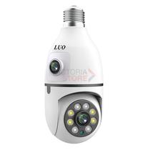 Camera de Seguranca Lampada Luo LU-E103 Wifi Smart 360O Full HD / Microfone / Deteccao Humana / Visao Noturna / App V380 Pro - Branco