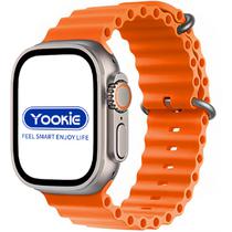 Relogio Smartwatch Yookie T800 Ultra / 49 MM com Bluetooth - Laranja