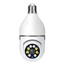 Camera de Seguranca Mannatech Lampada Inteligente Smart SWD1081 IP66 360O / Microfone / Alarma / Wifi / App Yi Lot - Branco