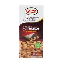 Ant_Chocolate Sin Azucar Valor 52% Cacao Almendras 150G