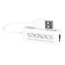Adaptador de Rede Satellite QTS1081B - USB para Ethernet RJ-45 - Branco