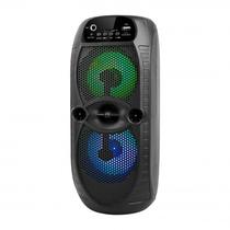 Speaker / Caixa de Som Portatil Megastar HY1526BT / 1500W / 2X4" / Bluetooth / USB / TF / FM - Preto