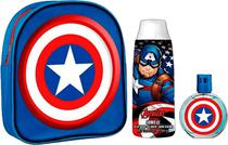 Kit Perfume Marvel Avengers Capitao America Edt 50ML + Shower Gel 300ML - Masculino