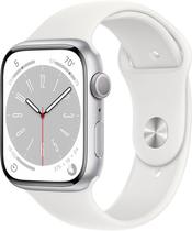 Apple Watch S8 (GPS) Caixa Aluminio Silver 45MM Pulseira Esportiva A2771 MP6N3BE