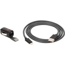 Ant_Carregador Veicular Griffin GC39940 USB + Cabo Lightning - Preto