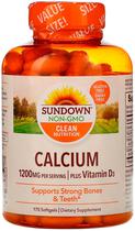 Sundown Naturals Calcio 1200MG | Plus Vitamina D3, 170 Capsulas
