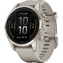 Relogio Smartwatch Garmin Epix Pro (Gen 2) Sapphire 42 MM - Soft Gold/Light Sand (010-02802-10)