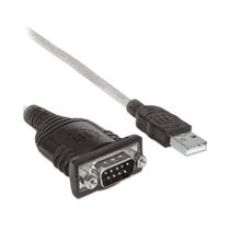 Cabo Adaptador Conversor USB para Serial Manhattan 205153 / 45CM - Preto