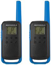 Walkie Talkie Ie Motorola T-270 40 KM (Par) Preto/Azul