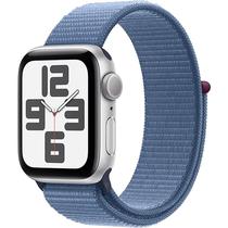 Apple Watch Se (2A Geracao) de 40 MM MRE33LL/A A2722 GPS (Caixa de Aluminio Prata/Pulseira Esportiva Azul)(Caixa Feia)