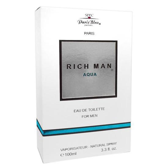 Perfume Paris Bleu Rich Man Aqua Eau de Toilette Masculino 100ML no  Paraguai 