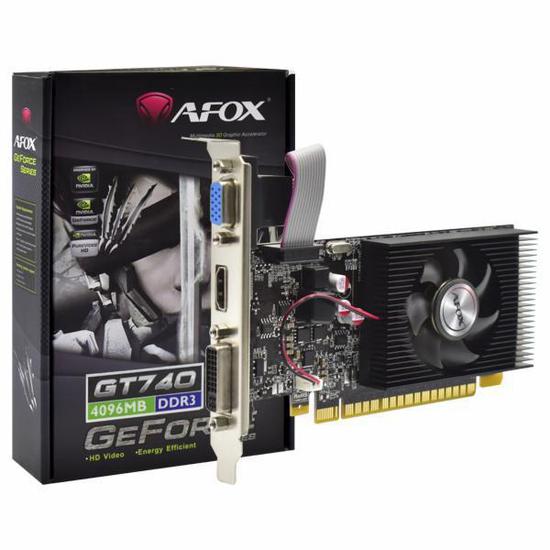 Placa de Vídeo AFOX GeForce GT740 AF740-4096D3L3 - 4GB GDDR3 128 bits -  PCI-Express 3.0 - DHCP Informática