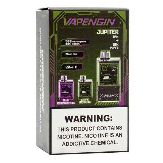 Kit Pod Descartavel Vapengin Jupiter 20k Grape Apple Ice 10k Puffs