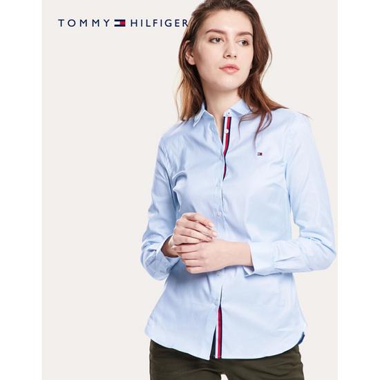 Camisa Tommy Hilfiger Feminina WW0WW26804-C1O-00 40- Breezy Blue na loja Roma  Shopping no Paraguai 