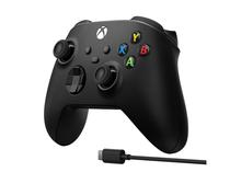 Controle Xbox Carbon Black c/ Cabo USB - Xbox One s/X