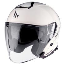 Capacete MT Helmets Thunder 3 SV Jet Solid A0 - Aberto - Tamanho L - com Oculos Interno - Gloss Pearl White