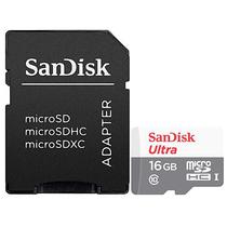 Cartao de Memoria Micro SD de 16GB Sandisk Ultra SDSQUNS-016G-GN3MA - Branco/Cinza