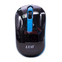 Mouse Dpi Sem Fio Wireless Luo LU-3045 / 1000 Dpi / USB-A - Preto/Azul