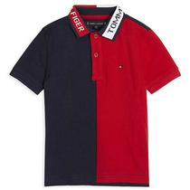 Camiseta Tommy Hilfiger Polo Infantil Masculino M/C KB0KB05432-XA9-00 12 Racing Red/Blac