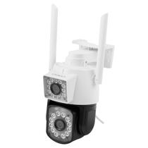 Camera de Seguranca IP Satellite A-CAM010D - 4MP - 360 - Duas Cameras - Branco e Preto