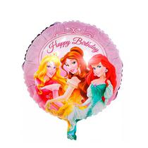 Balao para Festas Princesas Happy Birthday Rosa
