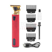 Maquina de Cortar Cabelo Daling Professional Hair Clipper DL-1095 - Bivolt - Vermelho
