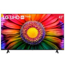 Smart TV LED de 43" LG 43UR7800 Uhd 4L com Wi-Fi/Bluetooth/Webos - Preto