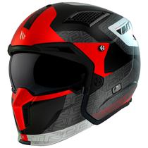 Capacete MT Helmets Streetfighter SV s Totem B15 - Destacavel - Tamanho L - com Viseira Extra - Matt Red
