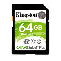 Cartao de Memoria SD C10 64GB 100MBS Kingston Canvas