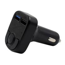 Transmissor FM Wireless X22 para Carro / Dual USB / Quick Charge / Bluetooth / MP3 Player - Preto