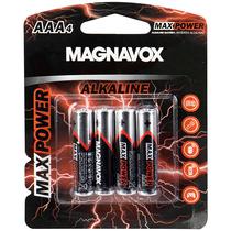 Pilha Alcalina AAA Magnavox Max Power MP05121/M0 - 4 Unidades