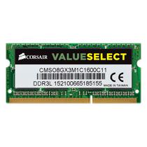 Memoria Ram Corsair Valueselect 8GB DDR3L 1600MT/s para Notebook - CMSO8GX3M1C1600C11