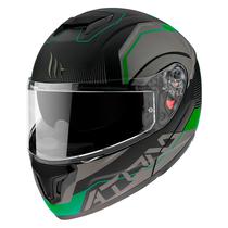 Capacete MT Helmets Atom SV Quark A6 Matt - Articulado - Tamanho L - Fluor Green