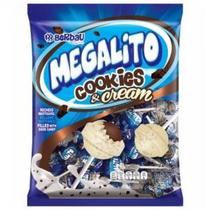 Pirulito Cookies Cream Megalito Berbau Pacote 1KG