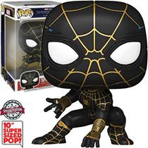 Funko Pop Marvel Spider-Man Far From Home Exclusive - Spider-Man (Black e Gold Suit) 921 (Super Sized 10")