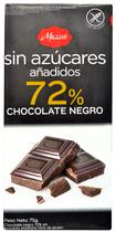 Chocolate Mazzei Sem Acucar 72% Preto - 75G