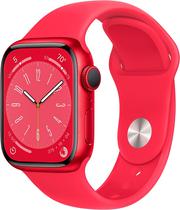 Apple Watch S8 (GPS) Caixa Aluminio Red 41MM Pulseira Esportiva A2770 MNP73LZ