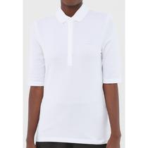 Camiseta Lacoste Polo Feminina PF6763-001 44 - Branco