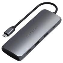 Hub USB Type-C 3.1 Satechi ST-Uchsem 5 Portas / USB 3.0 / HDMI / Type-C Femea - Cinza + Leitor SSD M.2