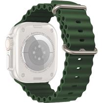 Pulseira para Smartwatch Apple Correia de Silicone de 42/44/45/49 MM 4LIFE Ocean - Verde