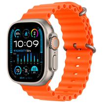 Apple Watch Ultra 2 49MM MREH3LW/ A com Double Tap Gesture / Sirena de 86DB / Pulseira Ocean One Size / Titanium Case - Orange