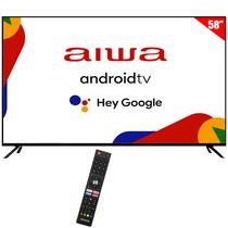 Smart TV LED 58" Aiwa AW58B4K 4K Ultra HD Android Google TV Wi-Fi e Bluetooth com Conversor Digital
