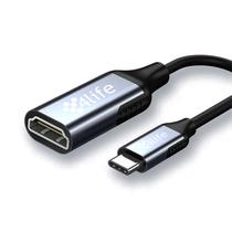 Adaptador 4LIFE FL-HD02 USB-C / HDMI / 60HZ / 30HZ / Cabo 20MM - Cinza