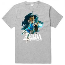 Camiseta The Legend Of Zelda Breath Of The Wild Cinza - Tamanho P