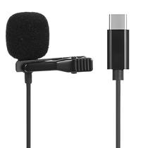 Microfone de Lapela Satellite A-FONE34C USB-C - Preto